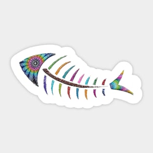 Fish Drawing Art Sticker